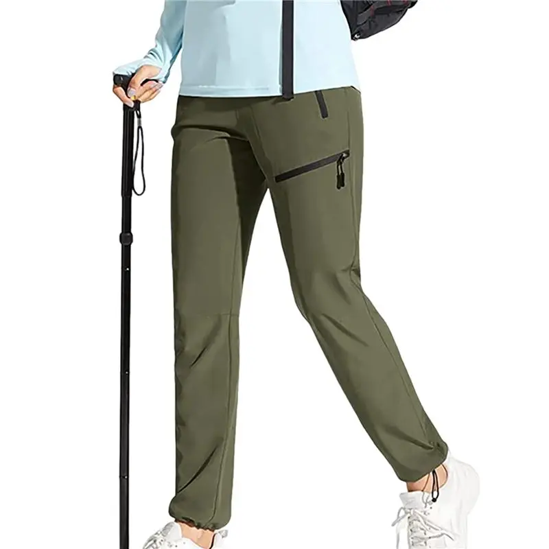 

Женские походные брюки, быстросохнущие, легкие, водонепроницаемые, с эластичным поясом, карго-брюки для всех сезонов