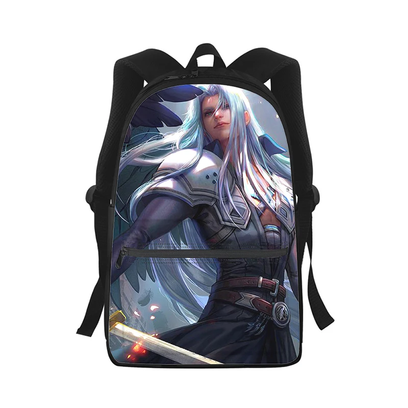 Final Fantasy Sephiroth Men Women Backpack 3D Print Fashion Student School Bag Laptop Backpack Kids Travel Shoulder Bag