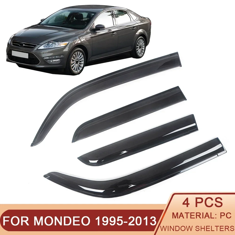 

For Ford Mondeo 1995-2013 Auto Side Window Wind Deflectors Visors Black Rain Guard Door Visor Vent Shades Dark Smoke Ventvisor