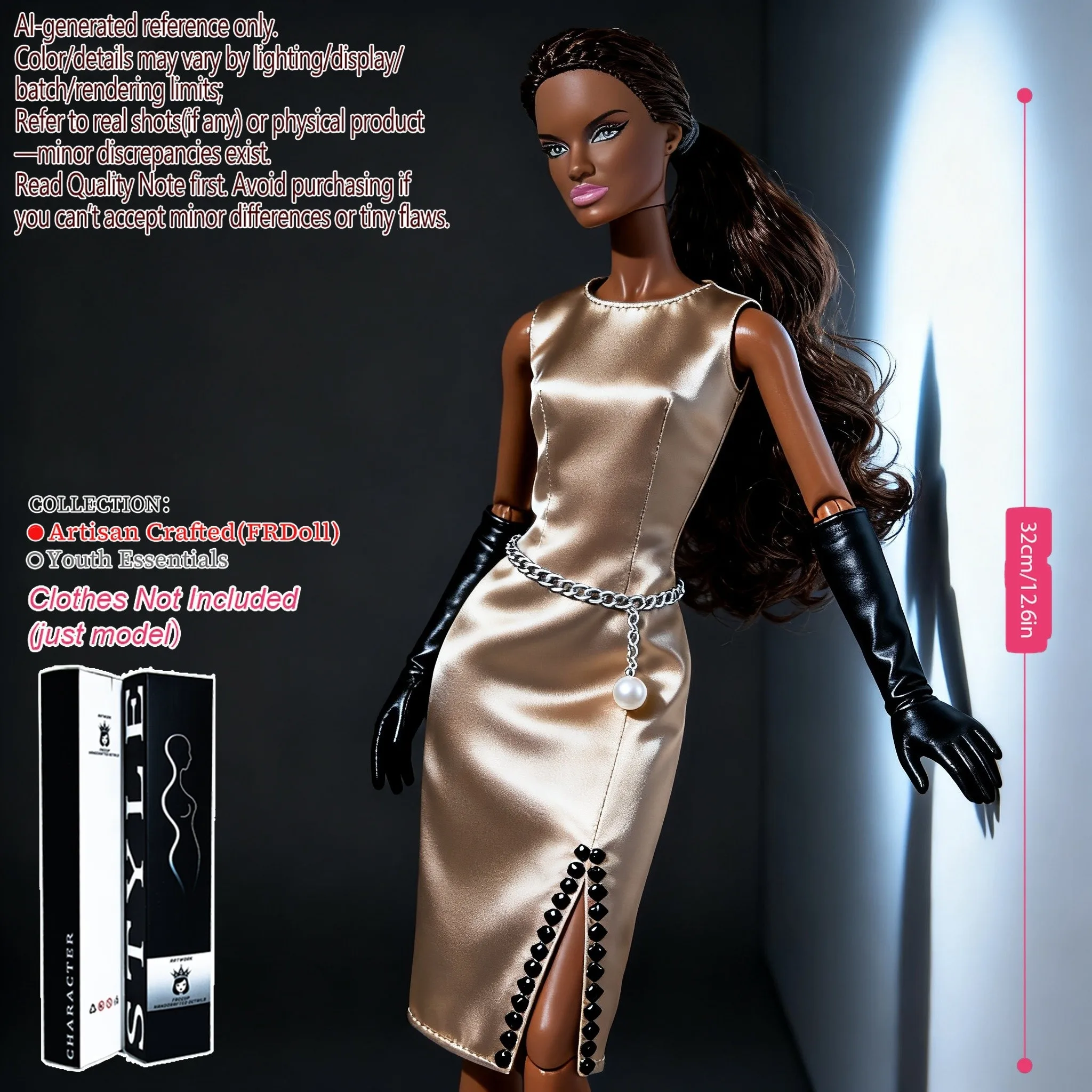 12,6 Zoll realistische Sammler-BJD-Puppe – Modemodell-Puppe mit Kugelgelenken und 12 Gelenken für Heimwerkerarbeiten (keine Kleidung).