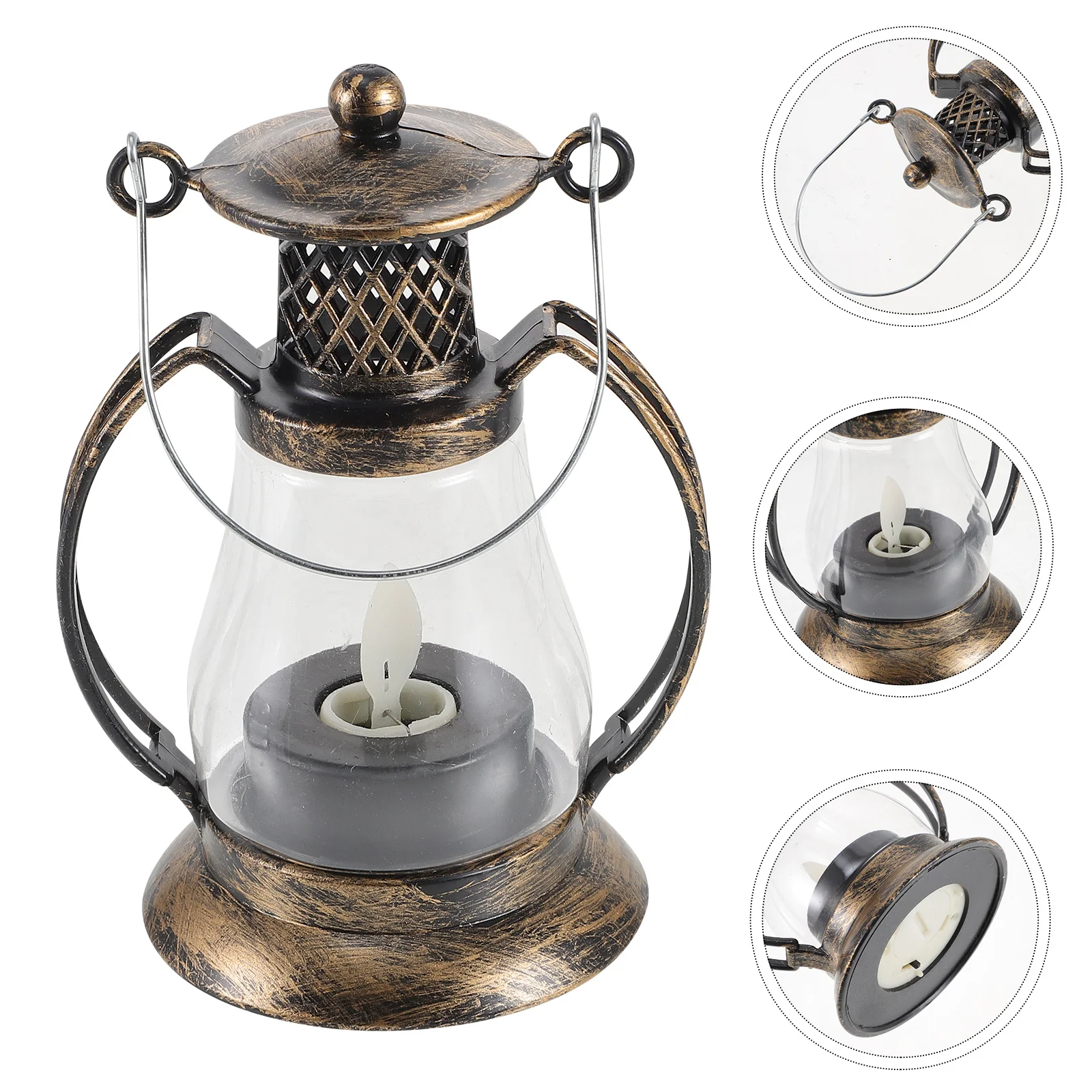 

4Pcs Vintage Lanterns Retro Handheld Decorative Light Lamp for Home Festival Party Indoor Outdoor Use Lanterns