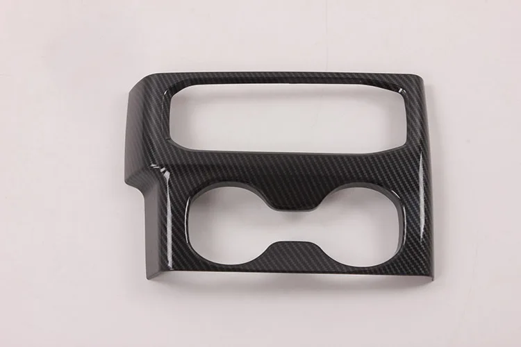 For Hyundai Santa Fe 2019 2020 2021 2022 Carbon Fiber Trim Cup Holder Decorative Frame Decal Cover Sticker Styling Accessories