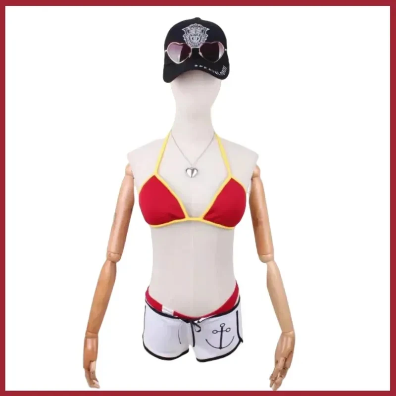 Anime Youtube Hololive Houshou Marine Cosplay Costume Captain Bikini Swimsuit Swimwear Shoes Wig Woman Sexy Summer Day Bea FD1;6 - view 5