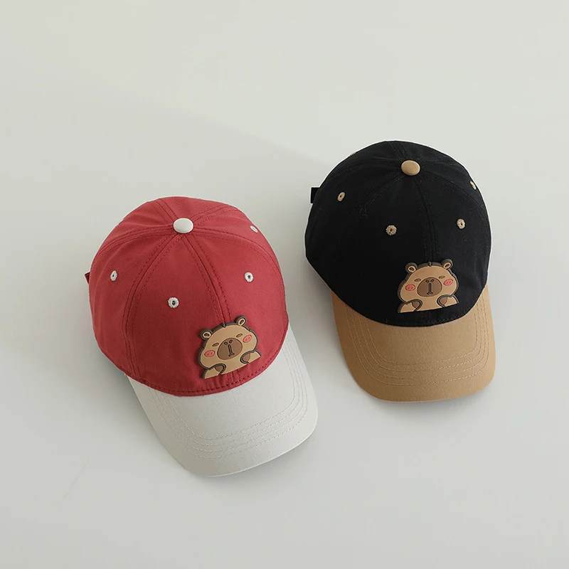 

Детская бейсбольная кепка с цветными блоками, милые детские шапки с изображением утконоса, От 3 до 10 лет, солнцезащитный крем для мальчиков и девочек, кепка с утиным языком, детские козырьки