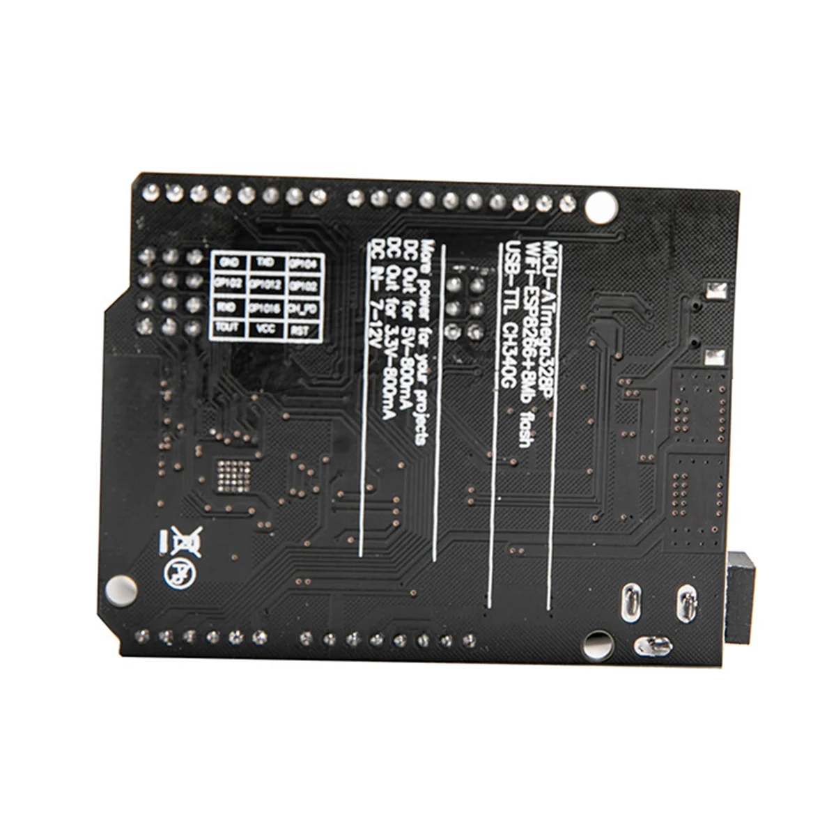 Placa do desenvolvimento apropriada para acessórios eletrônicos do conjunto, Wi-Fi, Unor3, Atmega328P, Esp8266, memória 32Mb, USB-TTL, Ch340G