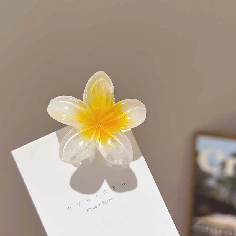 6 قطعة هاواي التدرج مقاطع الشعر زهرة مخلب شعر النساء حجم صغير موضة أغطية الرأس دبوس الشعر كراب باريت إكسسوارات الشعر #4