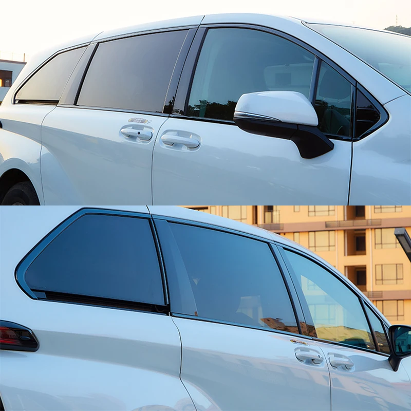 Car Accessories For Toyota Sienna 2021 2022 2023 ABS Glossy black Exterior Window Molding Strip Sill side Cover Trim 12pcs view 2