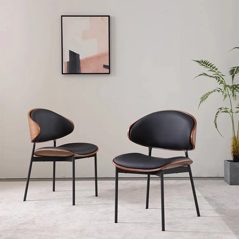 

Italian Minimalist Dining Chairs Designer European Vintage Trendy Dining Chairs Minimalist Black Sedie Sala Da Pranzo Furniture