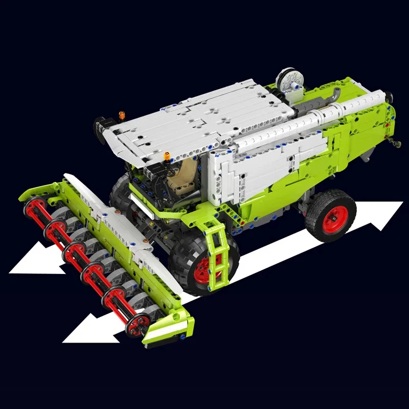Molde rei 17014 bloco de construção carro técnico o colheitadeira controle remoto modelo montagem caminhão tijolos brinquedos crianças presente natal