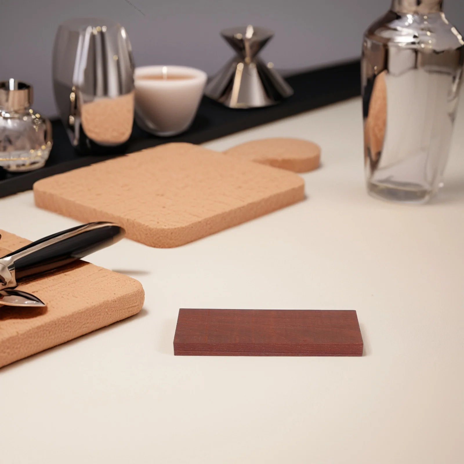 

2Pcs Kitchen Cutter Handle Scales DIY Solid Wood Replacement Grip Materials Manual Chopping Tool Accessories for Kitchen