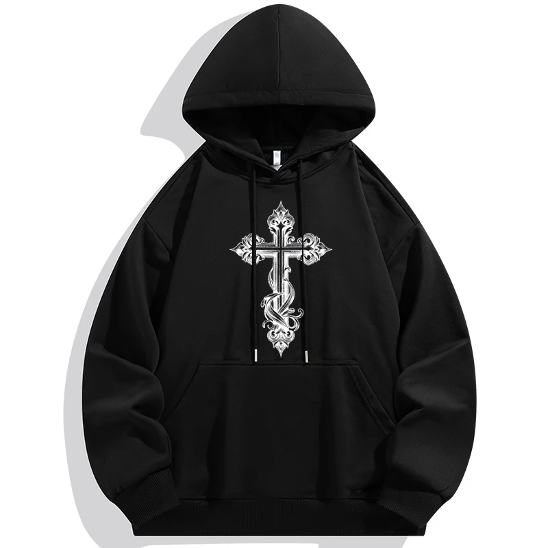 حجم كبير الرجال هوديس أسود رمادي البلوز الخريف الشتاء طويلة الأكمام بلوفر قطني 5XL 6XL 7XL 90-180 كجم ملابس كبيرة الحجم #5