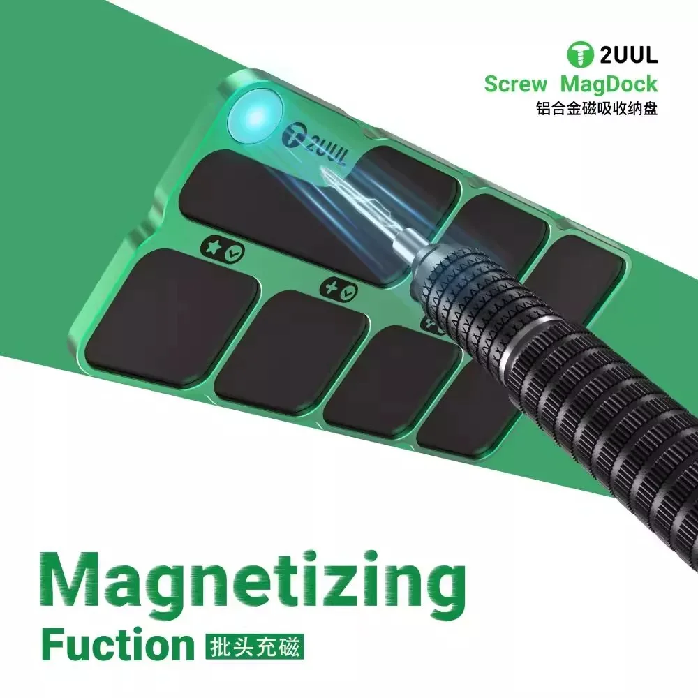 Aluminum Alloy Magnetic Screwdriver Storage Tray Repair Memory Board Computer Mobile Phone Maintenance Organizer Strip