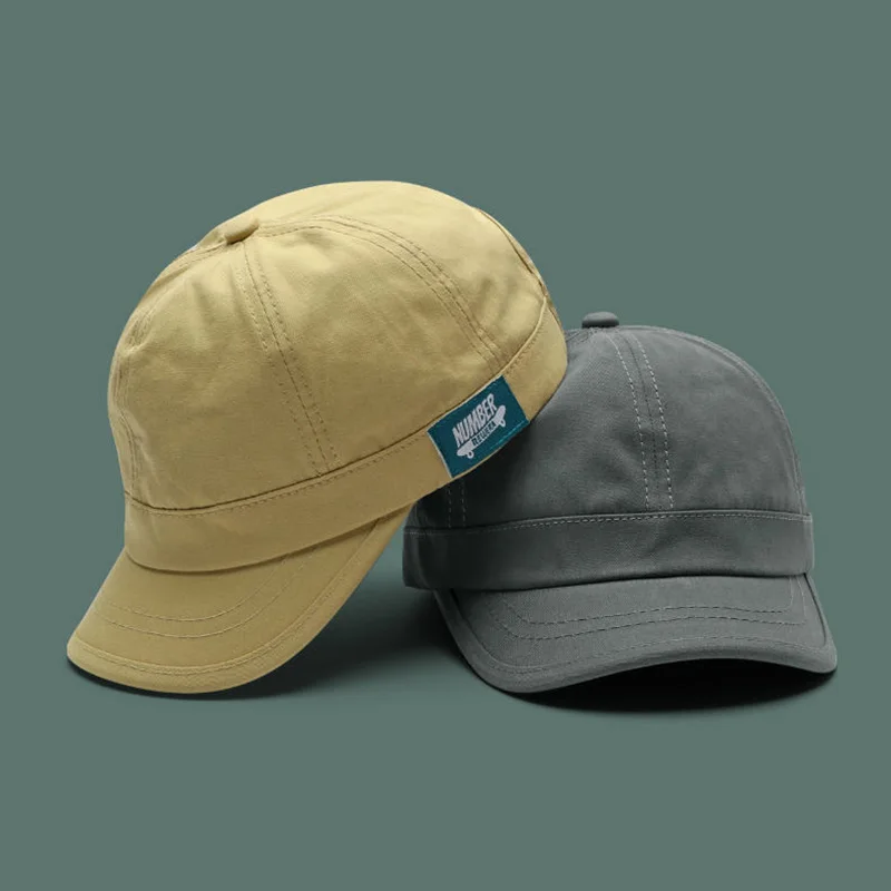 Japanische Baseballkappe mit kurzer Krempe und seitlichem Logo, Retro-Baseballmütze, amerikanische Baseballkappe mit weicher Oberseite und kleiner Krempe, Sport-Sonnenhut – Detail 1