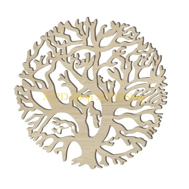X22D Round Tree Christmas Ornaments Attractive Flower Ornaments Home Decorations Sign Bowl Mat