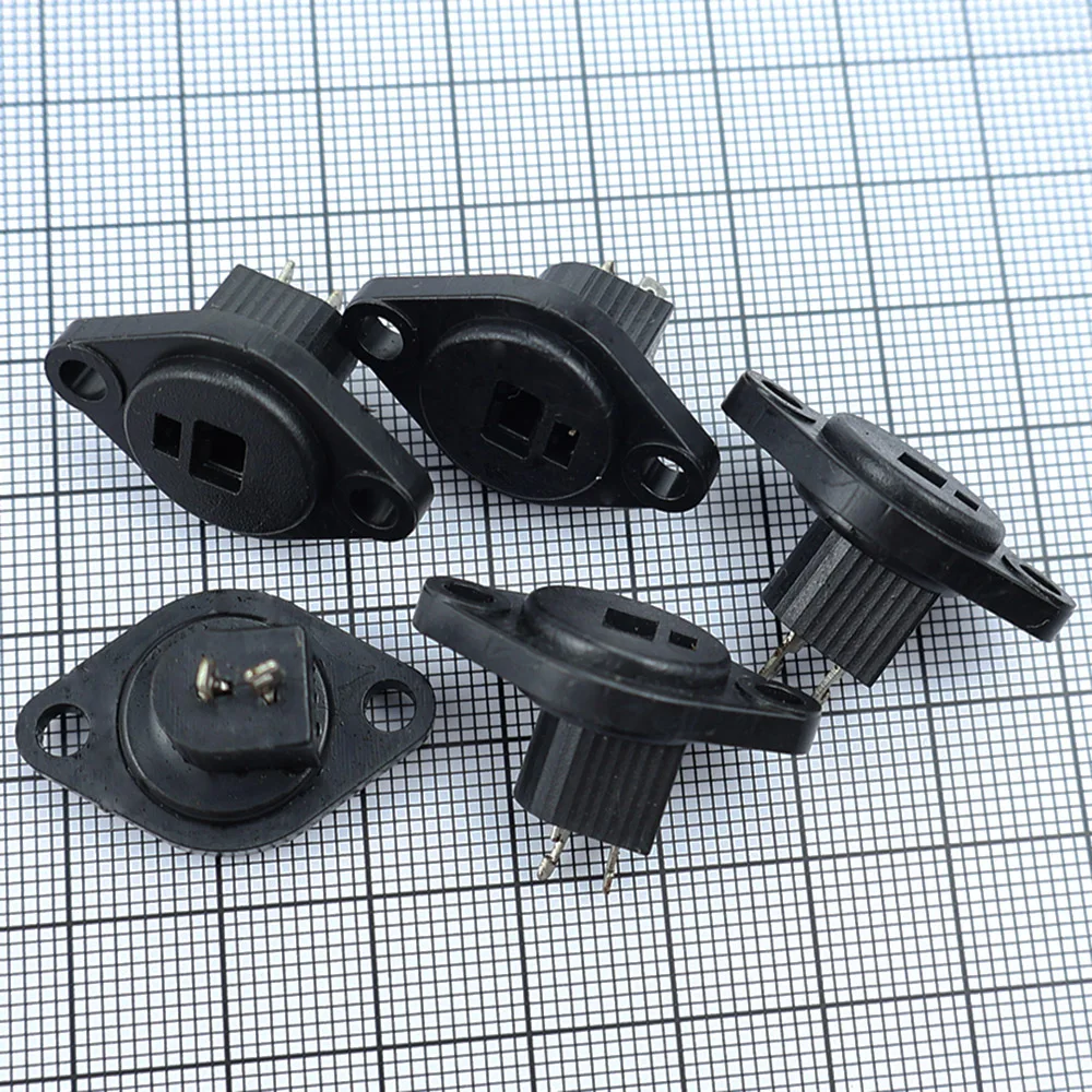 2/5PCS black 2-pin Male and Female sockets, Speaker HiFi connector Power Supply Audio light Signal plug adapter