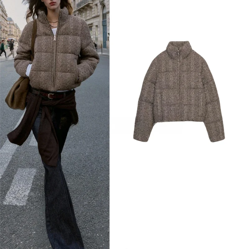 

Thick Knitted Jacket Women's Long Sleeve Stand Collar Eight Strand Twist Coat Autumn Winter New Arrival Commute Style Zipper ...
