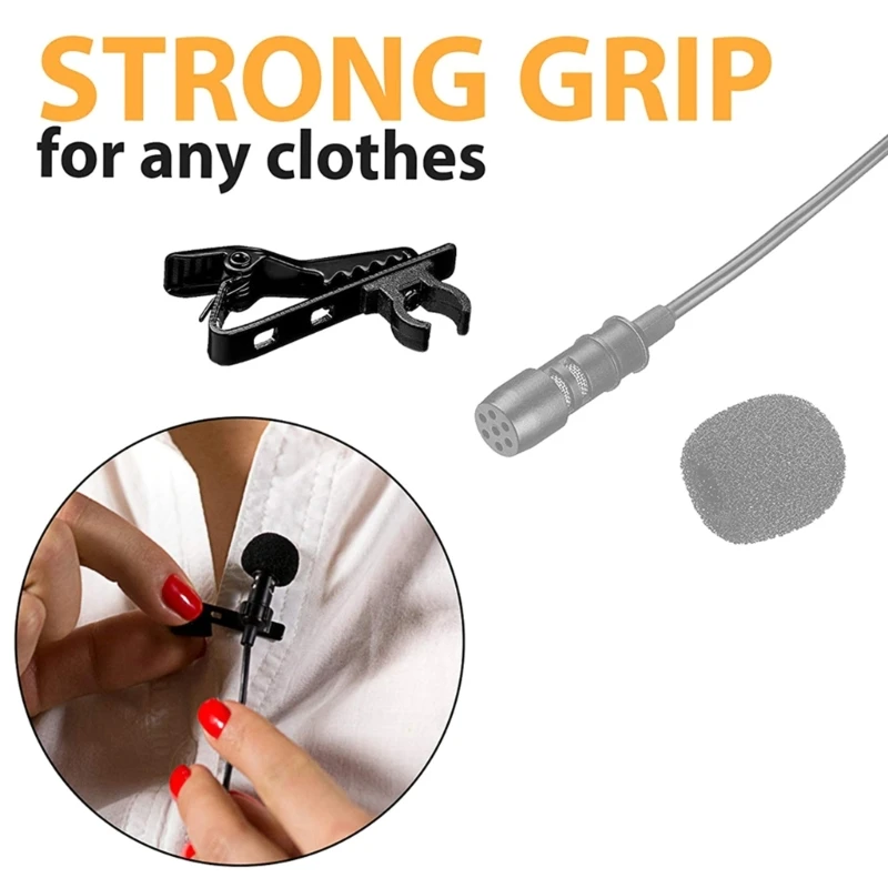 Universal Mic Metal Clips Protable Lavalier Microphone Clip Lapel / Collar / Clothes Tie Microphones Holder Mount Clamp