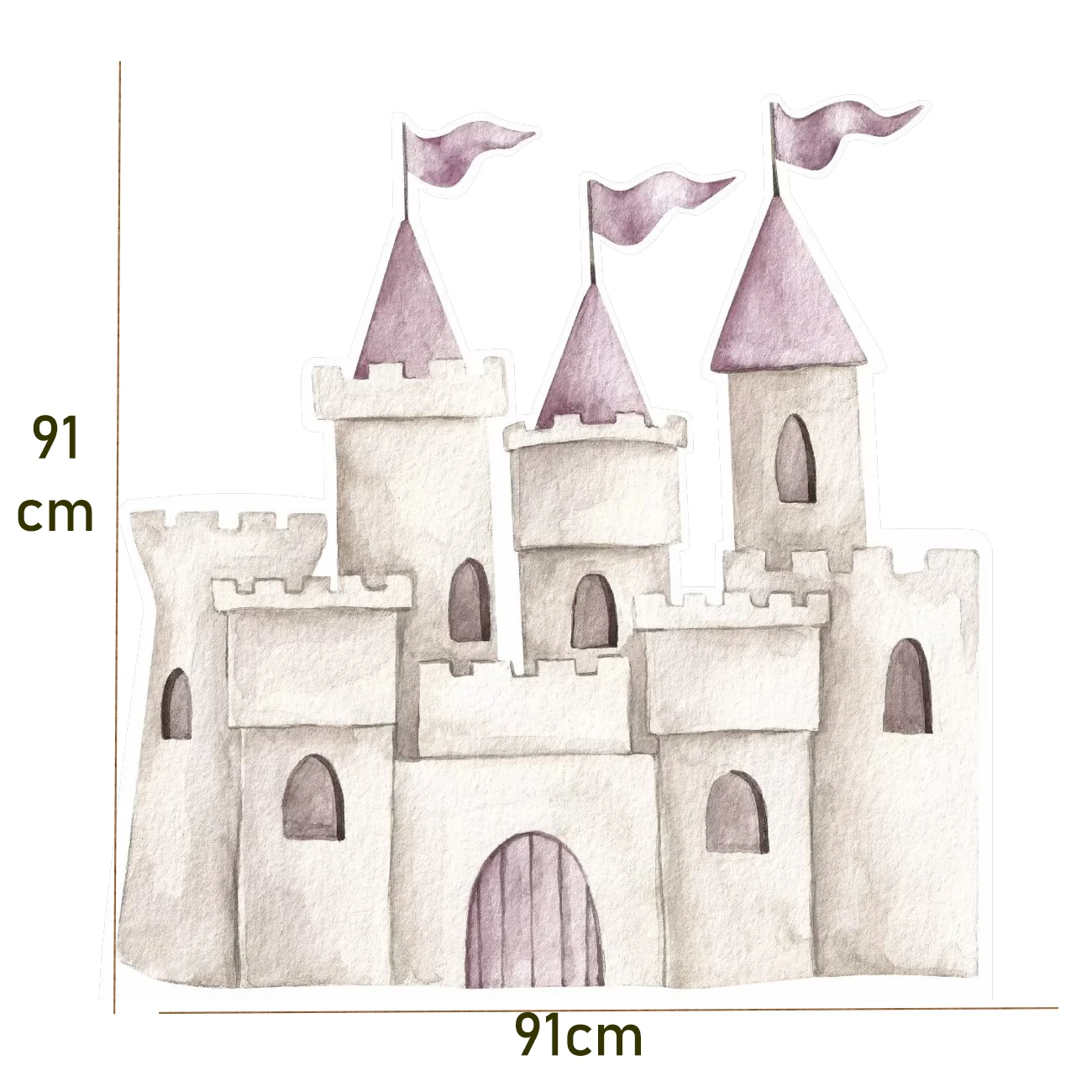 91cm Pink Castles Party Cutout Baby Shower Girl Birthday Party Cardboard DIY Decor Wedding Anniversary Valentine\'s Day Backdrop