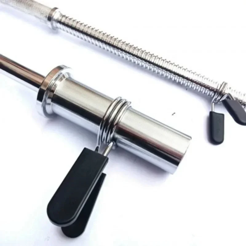 Spring Barbell Collar Clamps Weight Bar Lock Clips Anti Slip Secure Snap Collars For Standard Bar Dumbbell Weight Lifting Gym