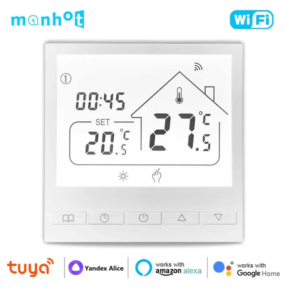 Tuya Smart WIFI Room Thermostat Water/Gas Boiler Electric Floor Water Heating Temperature Controller Google Alexa Yandex Alice