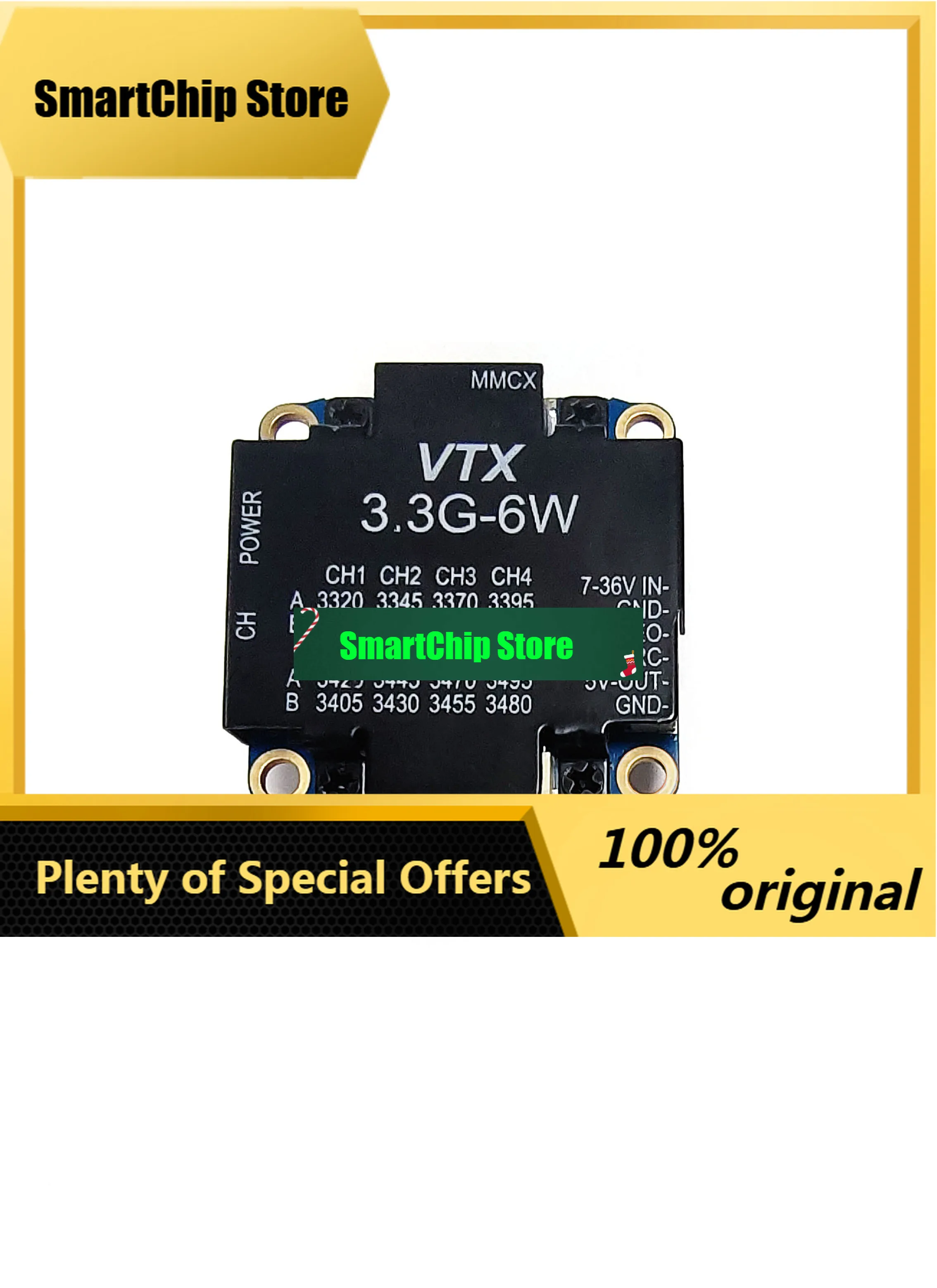 SmCp6W 3.3GHz Wireless Video Transmitter VTX 16CH With 3.3GHz Video Receiver VRX Remote Transmission Drone Accessories