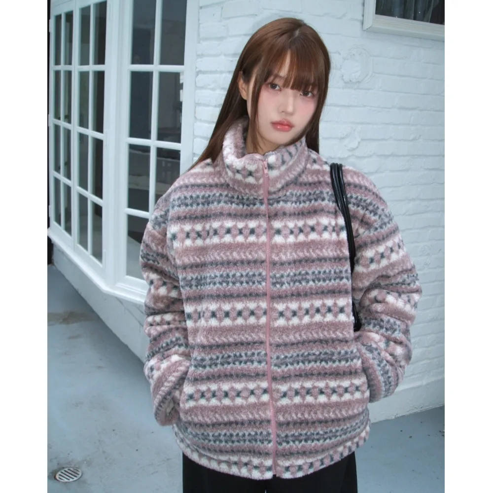 Cappotto caldo da donna in velluto di agnello sciolto pigro Sle inverno retrò ricamo cotone Jaet Fene Age-Defng Design Sensation Ou...