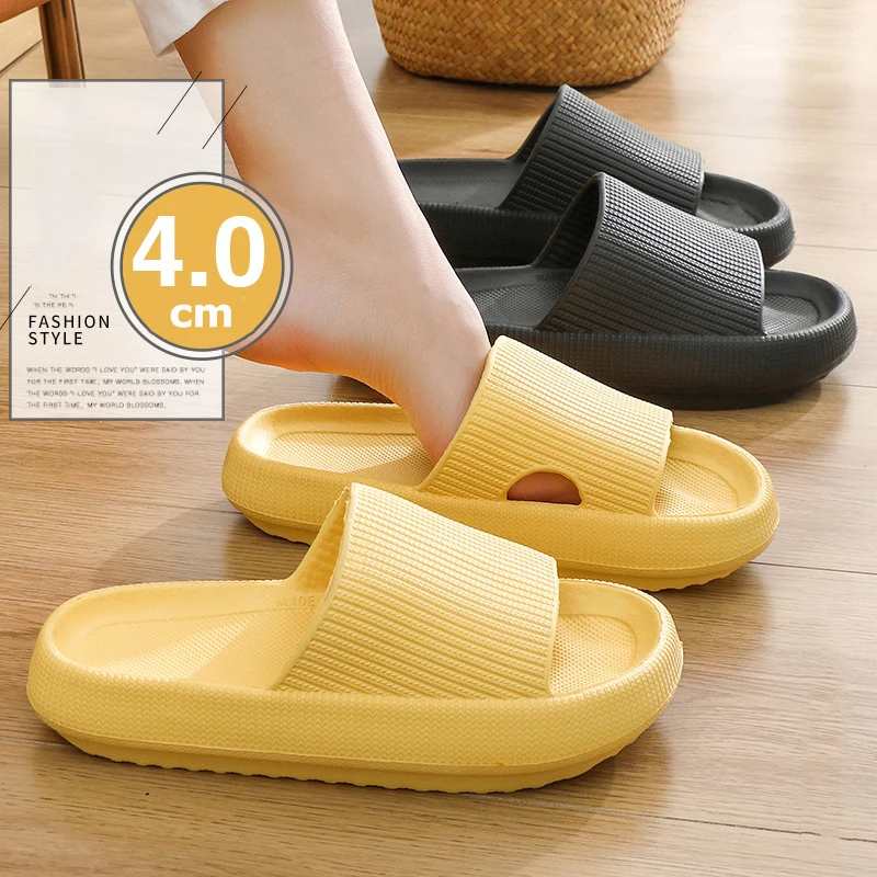 Women Thick Platform Bathroom Home Slippers Fashion Soft Sole EVA Indoor Slides Woman Sandals Non-slip Flip Flops