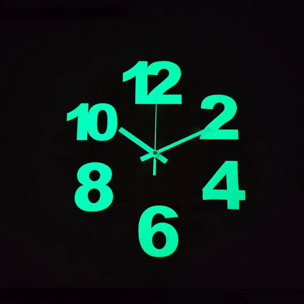 

Luminous Digital Clock Non Ticking Rectangle Wall Decorative Wooden Metal Minimalist Office