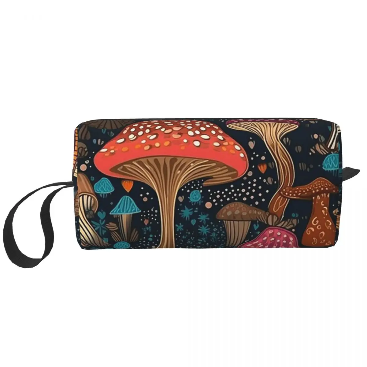 Psychedelic Magic Mushrooms Print Lava Pencil Case for Kids Pen Box Pencil Bag Stationery Supplies Travel Women Organizer Pouch