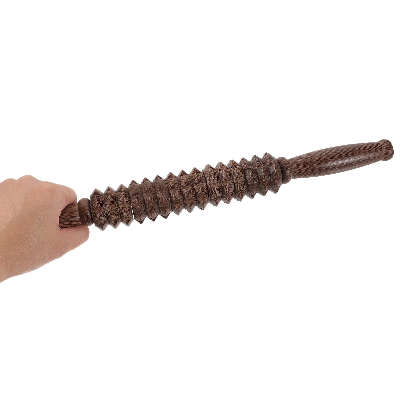

Wolf Teeth Massager Long Roller Chicken Wing Wood 5 Wheels Neck Shoulder Legs Tool Cellulite Massager Manual Massage