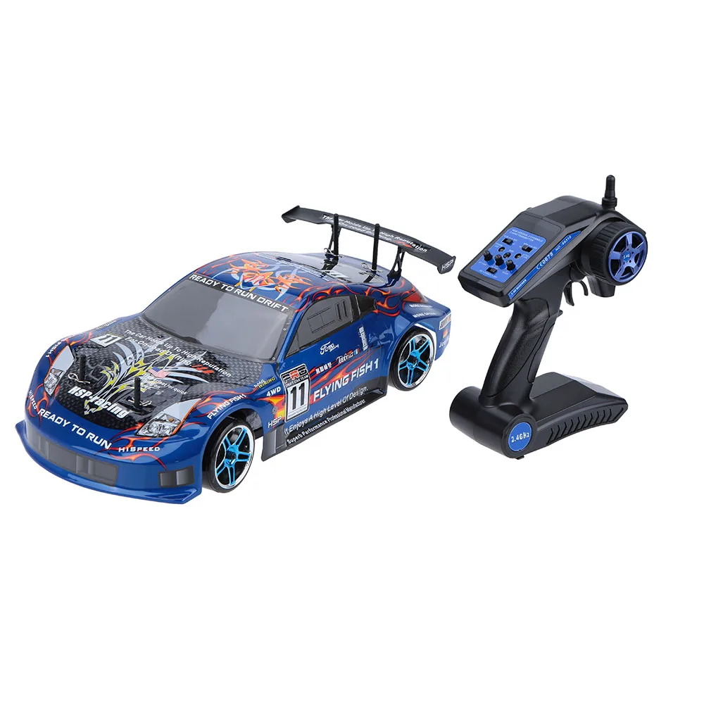 New Original HSP 94123 2.4Ghz Eletronic Powered Brushless ESC 1/10 Flying Fish On-road 4WD RC Drift Car with 12307 Body RTR