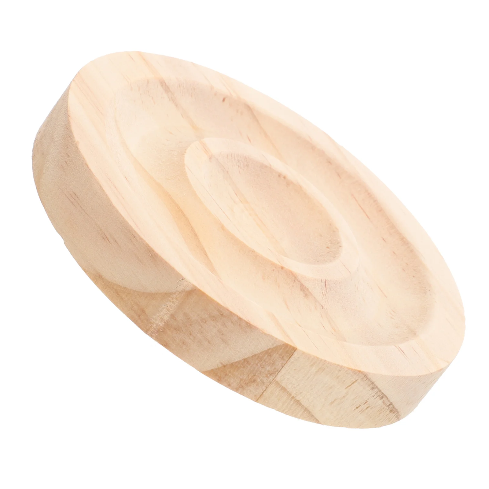 

Wooden Bracelet Display Tray Round Compact Jewelry Plate Smooth Surface Lightweight Bangle Display Organizer Bracelet Tray