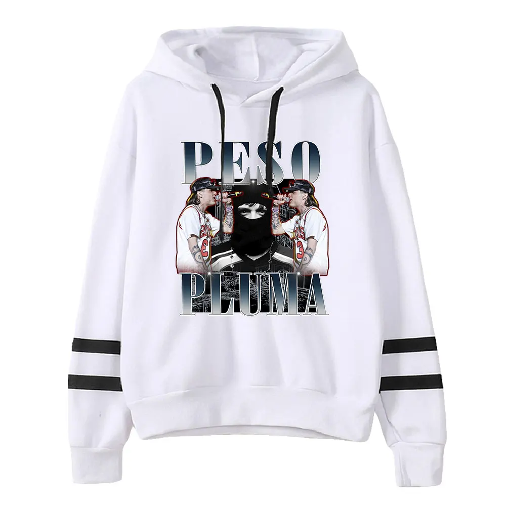 Peso Pluma Hoodie Unisex Pocketless Parallel Bars Sleeve Streetwear Women Men Sweatshirt 2023 Hip Hop Clothes