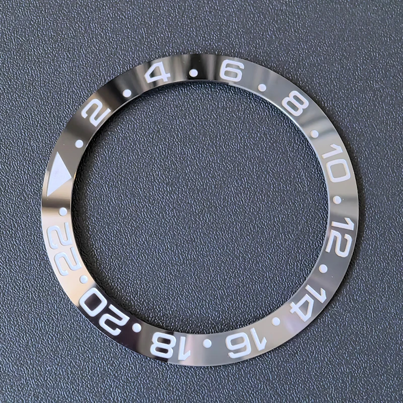 Black and Grey Ceramic Bruce Wayne Watch Bezel Insert For RLX GMT 126710 Generic Watch Accessories Replacement