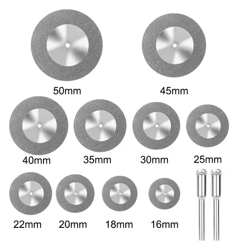 XCAN 10pcs 16-60mm Diamond Saw Blade Mini Diamond Grinding Wheel Circular Saw Blade for Dremel Rotary Tool Mini Cutting Disc - Image 3