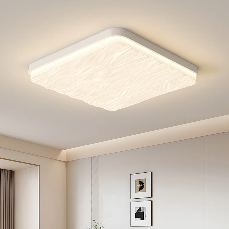 Full Spectrum Living Room Ceiling Light Natural Wood Style Modern Bedroom LED Light Eye-Friendly Master Bedroom Lighting Fixture