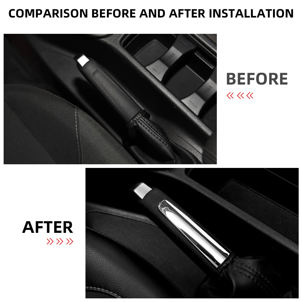 For Ford Focus 2 3 MK2 MK3 2009 - 2018 Handbrake Trim Hand Brake Handle Knob Sticker Sequin Cover Interior Accessories