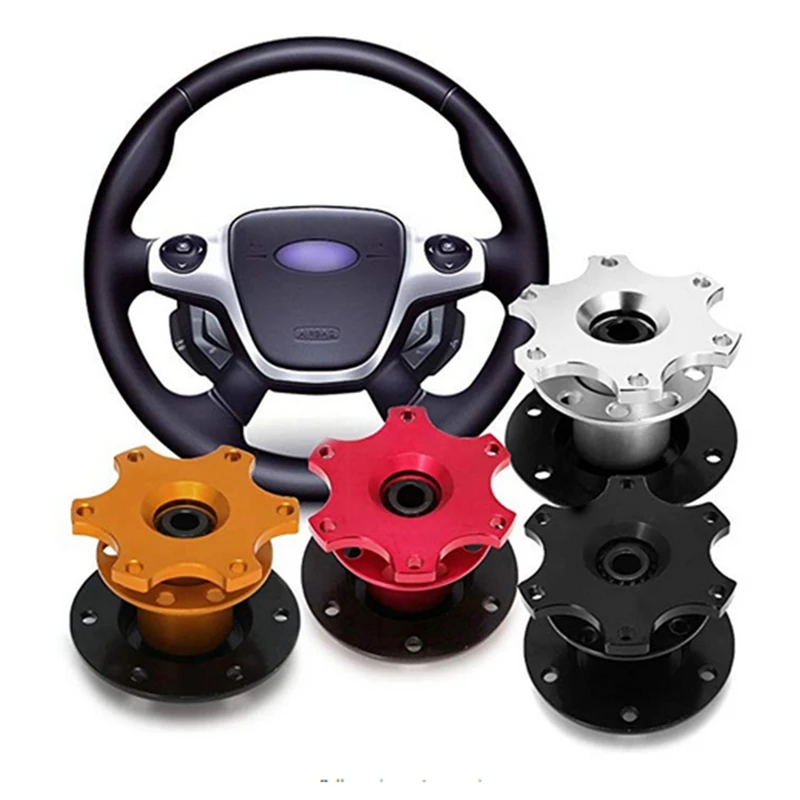 For 6-Hole Steering Wheel Hub Steering Wheel Heightening Adapter Universal Steering Wheel Quick Release Bracket