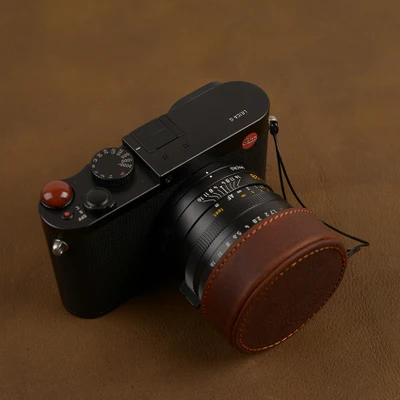 manual  Genuine leather Lens Cap for lens Waterproof Protection Camera Lens Cover for leica Q typ116 leica QP Q2 camera