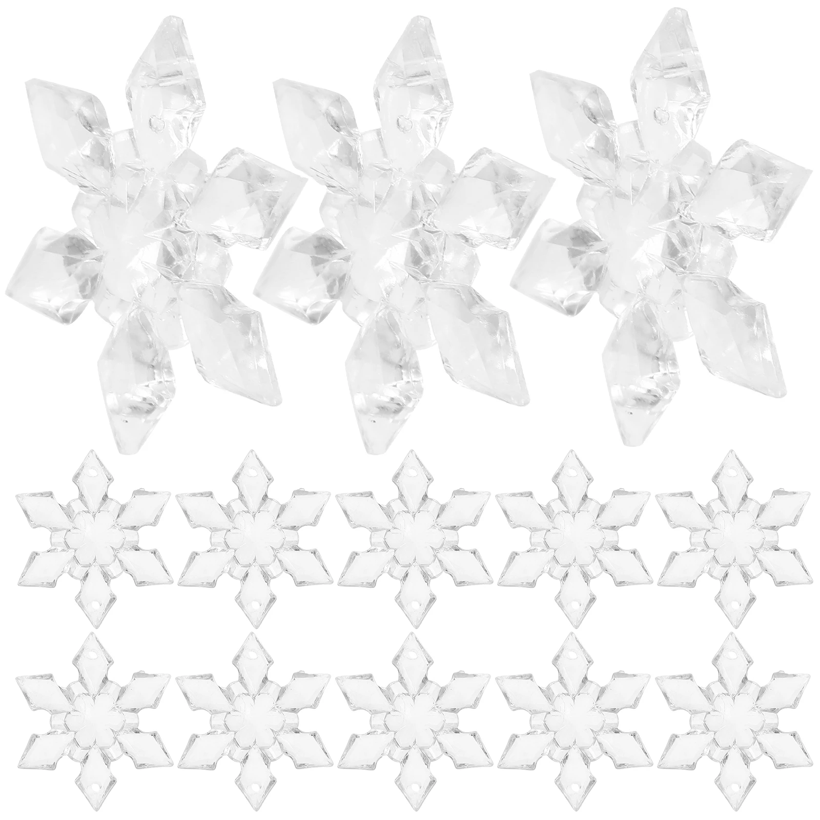 

50Pcs Snowflake Hanging Decoration Christmas Tree Pendant Xmas Tree DIY Ornaments Party Supplies Holiday Decor