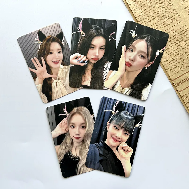 5Pcs/Set (G)I-DLE Idol Girl New Album I FEEK Series Lomo Cards MiYeon Minnie SoYeon YuQi ShuHua HD Printd Photocards Fans Gifts