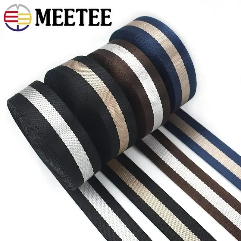 

5Meters 38mm Nylon Stripe Webbing 1.4mm Thick Polyester Ribbon Tape for Bag Strap Garment Belt Decor Band DIY Sewing Accessories