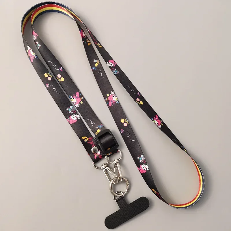 حزام كتف طويل متقاطع للجسم ، حبل هاتف محمول ، سلسلة تعليق واسعة من القماش ، كرتون لطيف ، رقبة قابلة للتعديل ، رباط قماشي للرقبة