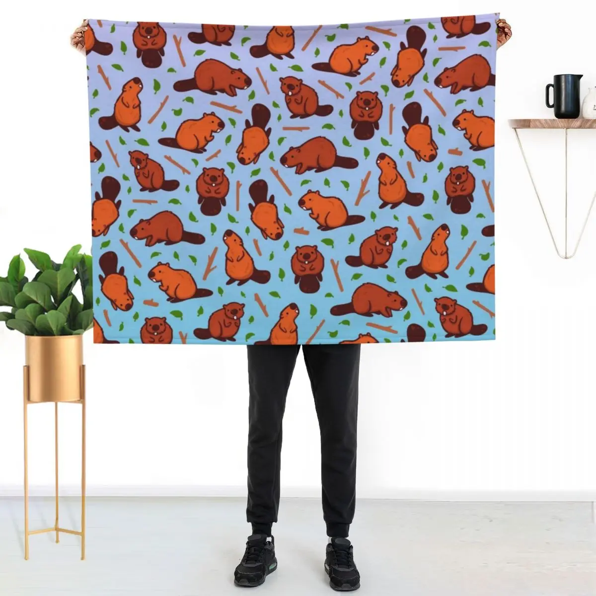 Beaver FevEr Throw Blanket anime Fashion Sofas blankets ands Sofa for babies Blankets For Sofas Blankets