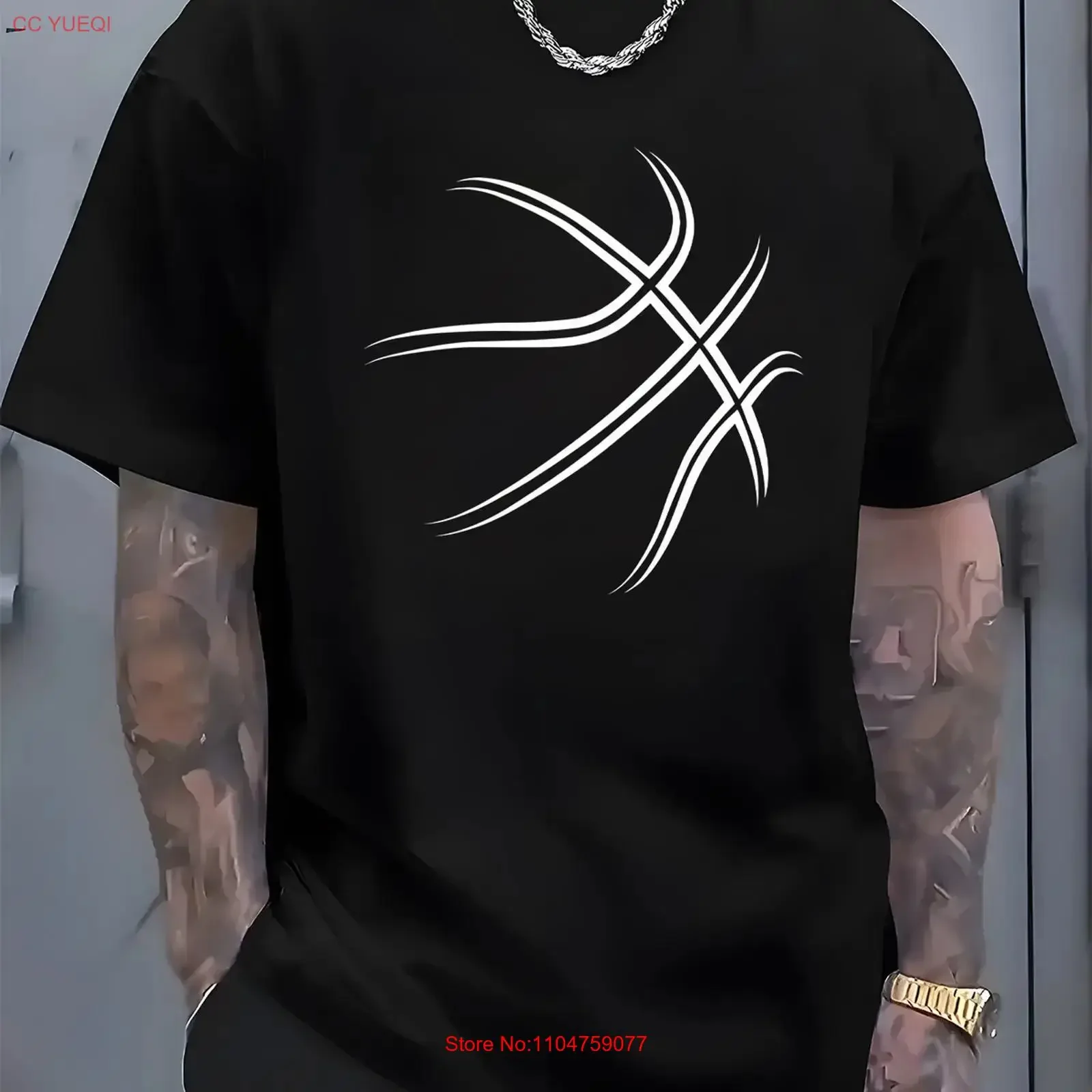 Basketball Pattern T Shirt Patterns Men'S vintage Washed fashion Unisex homme Casual Slightly Top For Everyday Wear Stylish