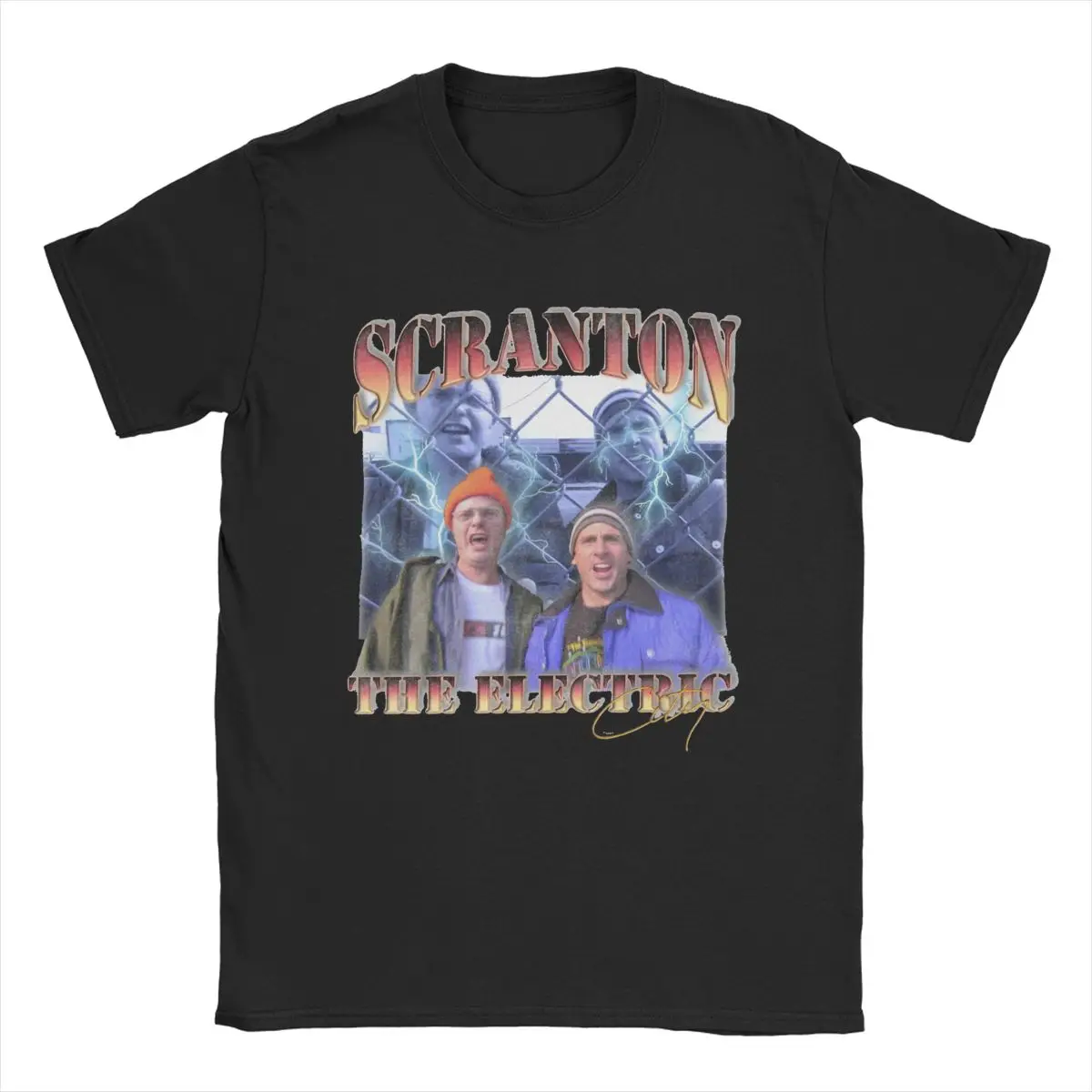 Straight Outta Scranton Scranton Electric City Bootleg T Shirt for Men Cotton T-Shirts The Office Tv Show Tee Shirt Tops Gift