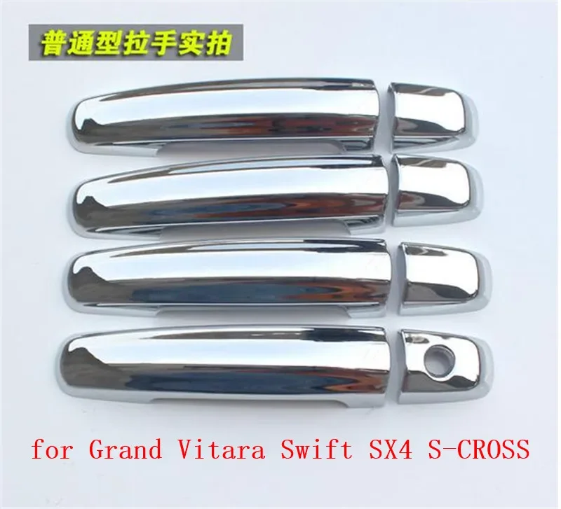 

New Chrome Car Door Handle Cover Trim Sticker For Suzuki SX4 For S-CROSS Swift 2005-2010 Grand Vitara 2005-2012