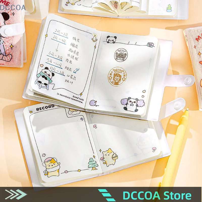 Kawaii Furry Mini Notebook Kids Cute Cartoon Notebook Fashion Creative Handbooks Colorful Page Pocket Notepad Student Stationery