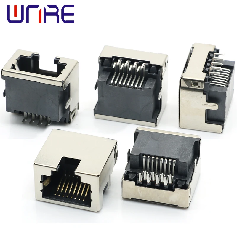 5Pcs RJ Sinking Plate 4.2 With Shell Without Light With Shielded Opening Facing Upwards Network Socket Connector Interface