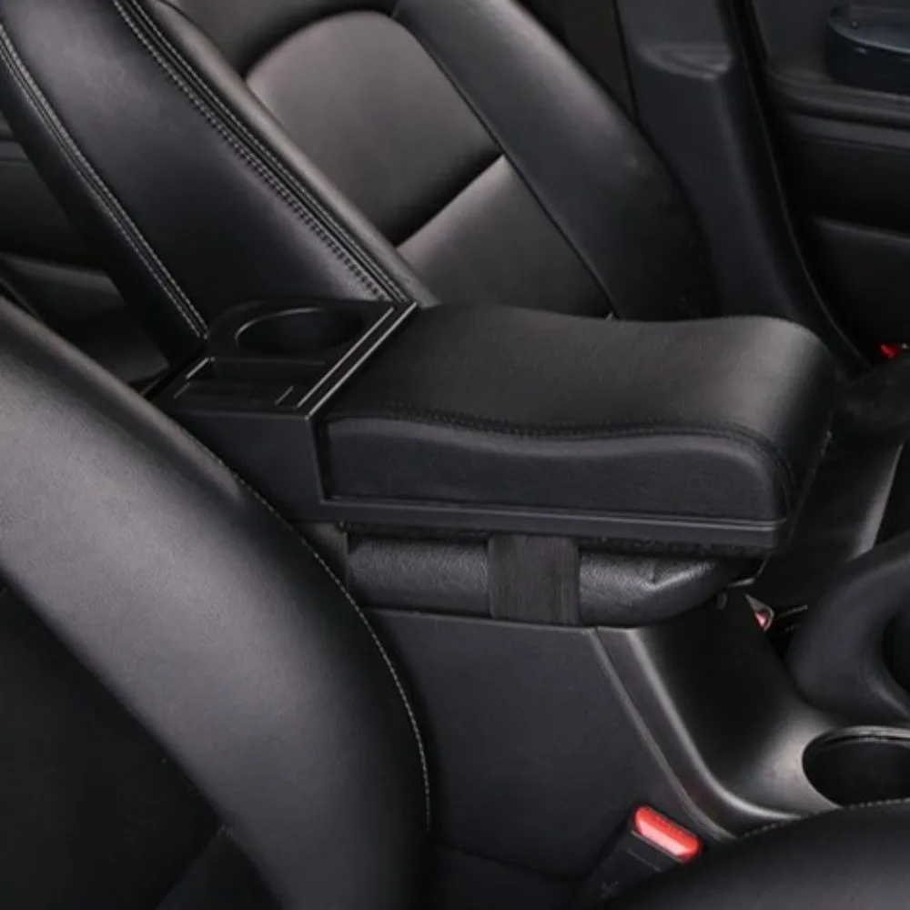 

With Cup Holder Car Armrest Box Extender Multi-Functional Storage Box Car Armrest Extender Heightening Elbow Support